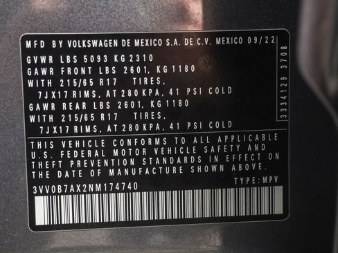 Used 2022 Volkswagen Tiguan S image 49