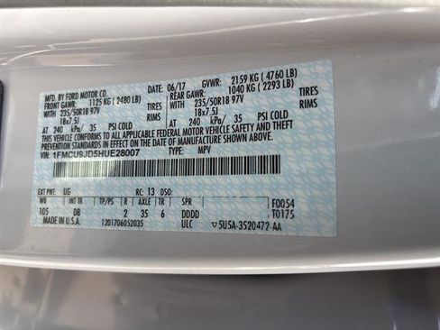 Certified 2017 Ford Escape Titanium w/ Equipment Group 301A image 21