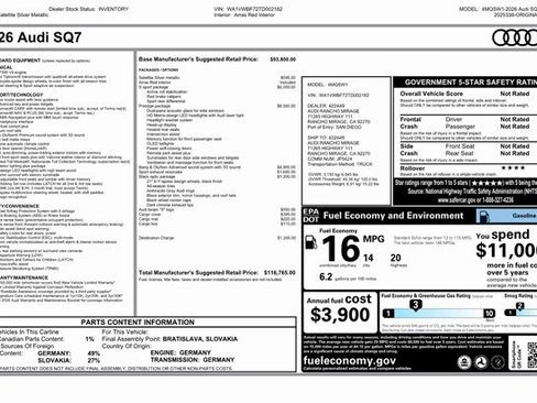 New 2026 Audi SQ7 Prestige image 33
