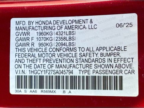 Certified 2025 Honda Accord LX image 28