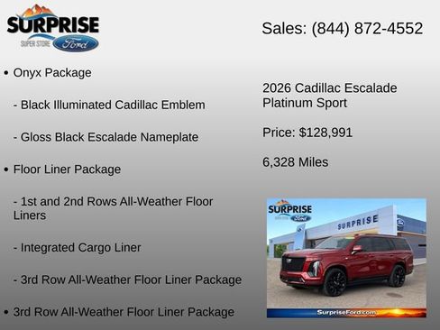 Used 2026 Cadillac Escalade Platinum Sport w/ LPO, ONYX Package AWD/4WD image 30