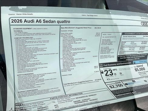 New 2026 Audi A6 Premium Plus image 18