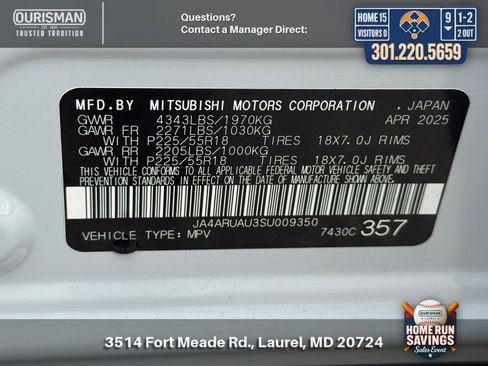 New 2025 Mitsubishi Outlander Sport AWD image 27