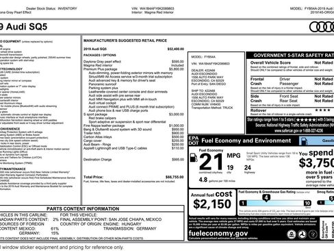 Used 2019 Audi SQ5 Premium Plus AWD/4WD image 2