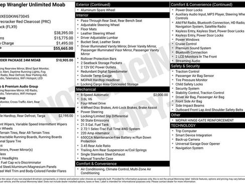 Used 2019 Jeep Wrangler Unlimited Sahara w/ Quick Order Package 24M Moab image 15