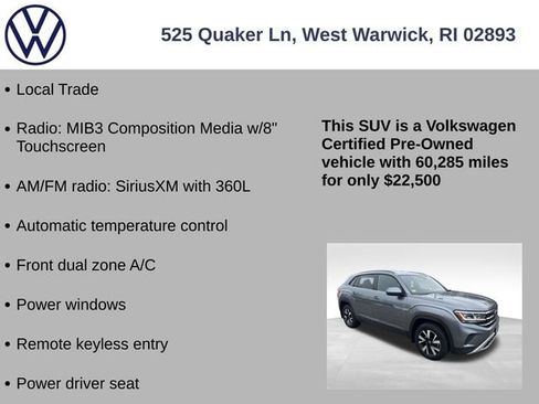 Certified 2021 Volkswagen Atlas Cross Sport SE image 7
