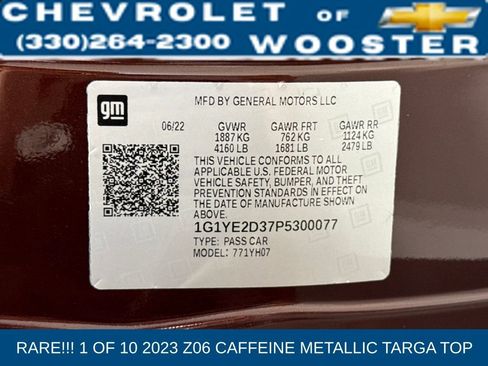 Used 2023 Chevrolet Corvette Z06 image 33