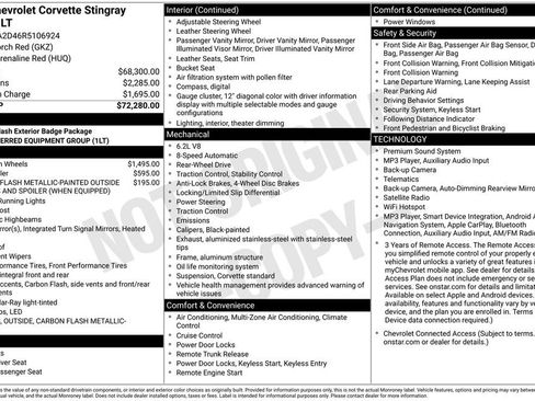 Used 2024 Chevrolet Corvette Stingray Coupe w/ 1LT RWD image 32