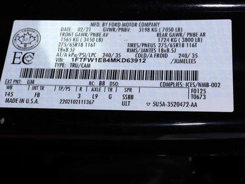 Certified 2021 Ford F150 XLT w/ Equipment Group 302A High image 37