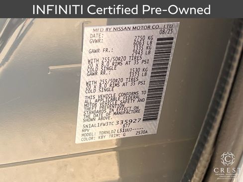 Certified 2026 INFINITI QX60 Sport w/ Dark Cargo Package image 34