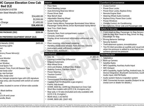 Used 2022 GMC Canyon Elevation w/ Trailering Package RWD image 35