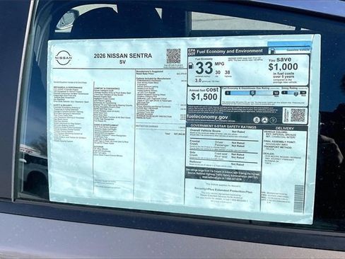 New 2026 Nissan Sentra SV w/ SV Convenience Package image 13