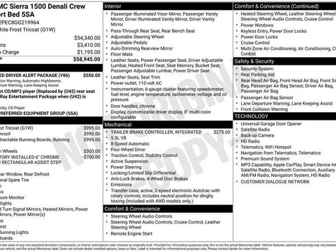 Used 2016 GMC Sierra 1500 Denali w/ Enhanced Driver Alert Package AWD/4WD image 6