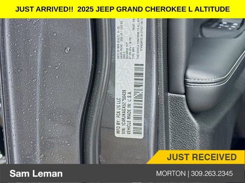 New 2025 Jeep Grand Cherokee L Altitude image 33