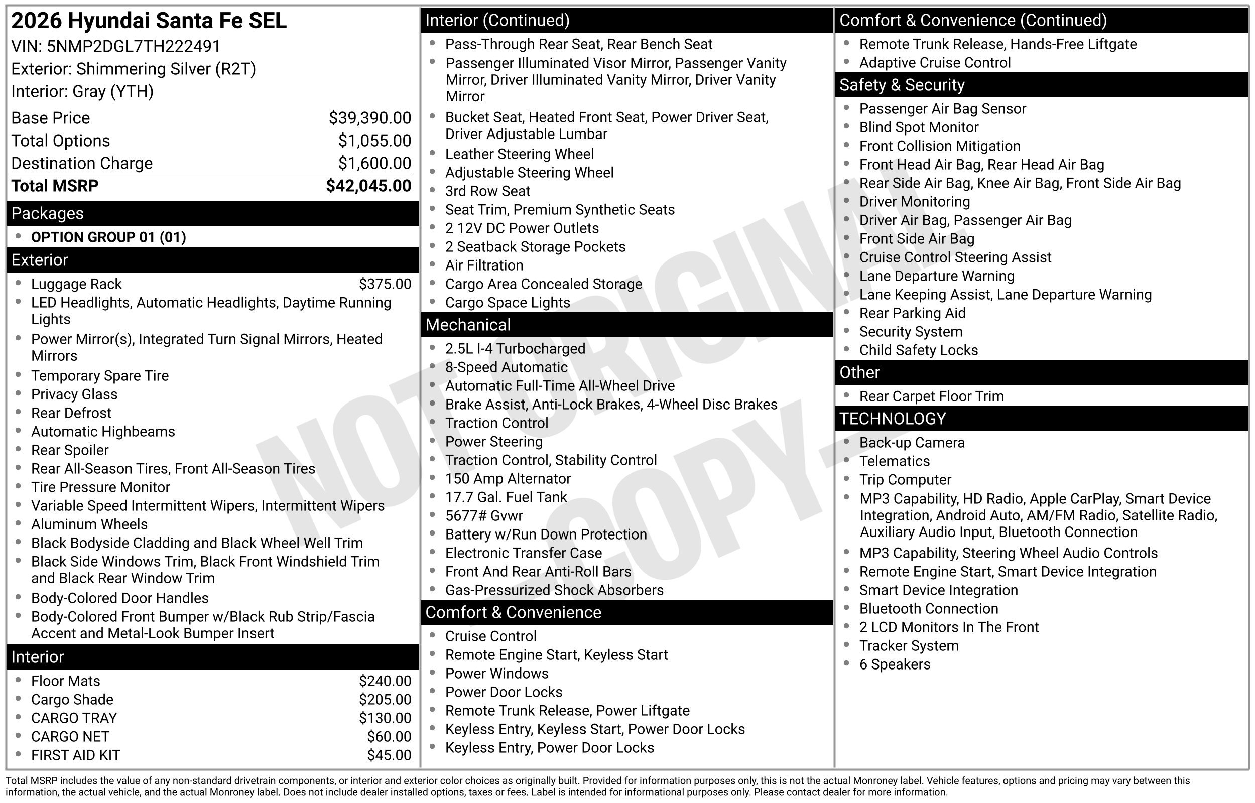 Certified 2026 Hyundai Santa Fe SEL AWD/4WD image 2