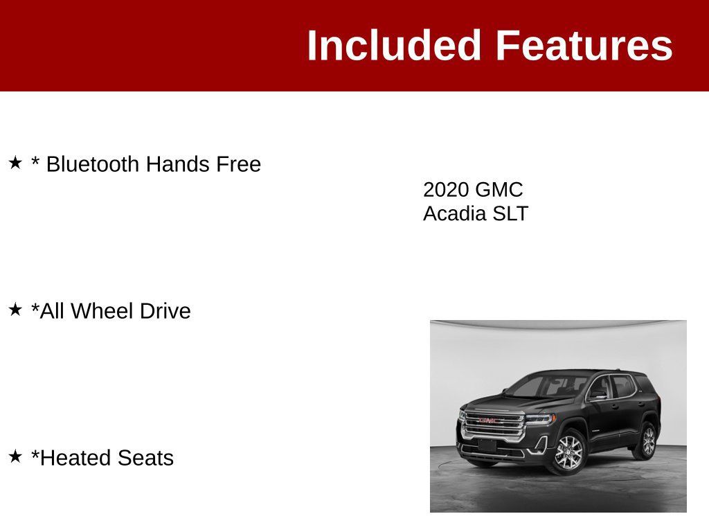 Used 2020 GMC Acadia SLT w/ Driver Alert Package II AWD/4WD image 3