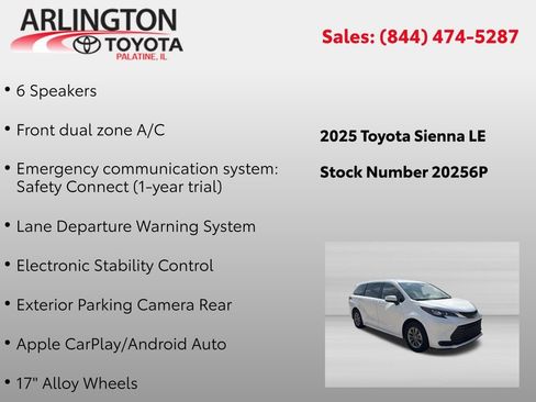 Used 2025 Toyota Sienna LE FWD image 4