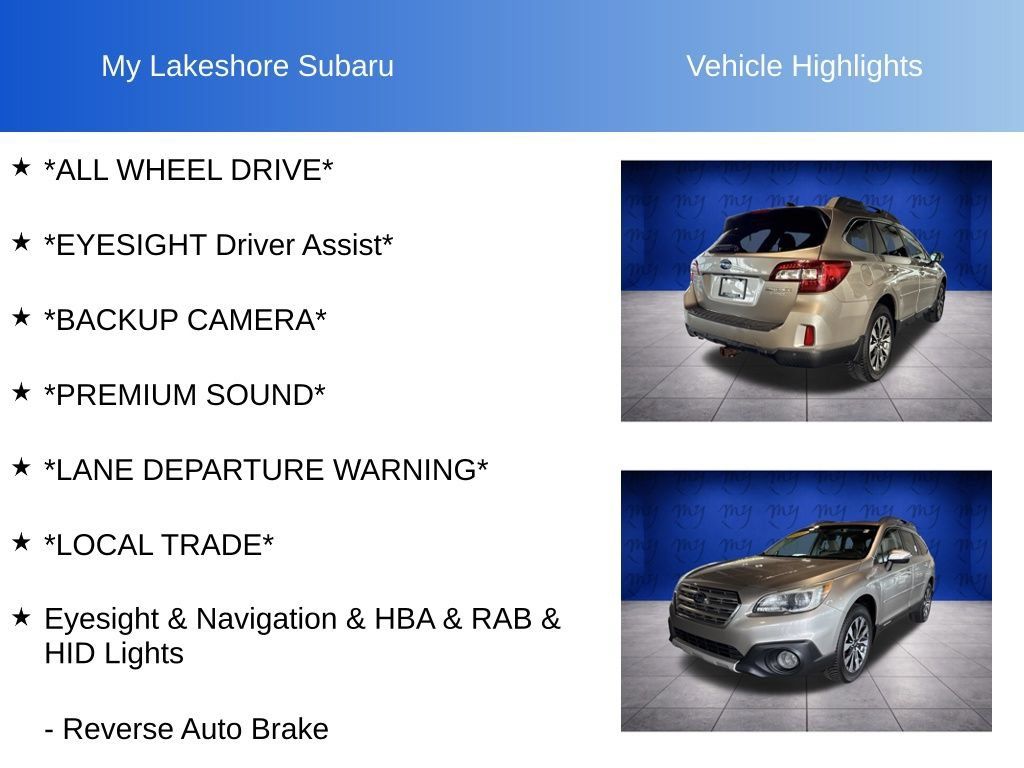 Used 2017 Subaru Outback 2.5i Limited AWD/4WD image 10