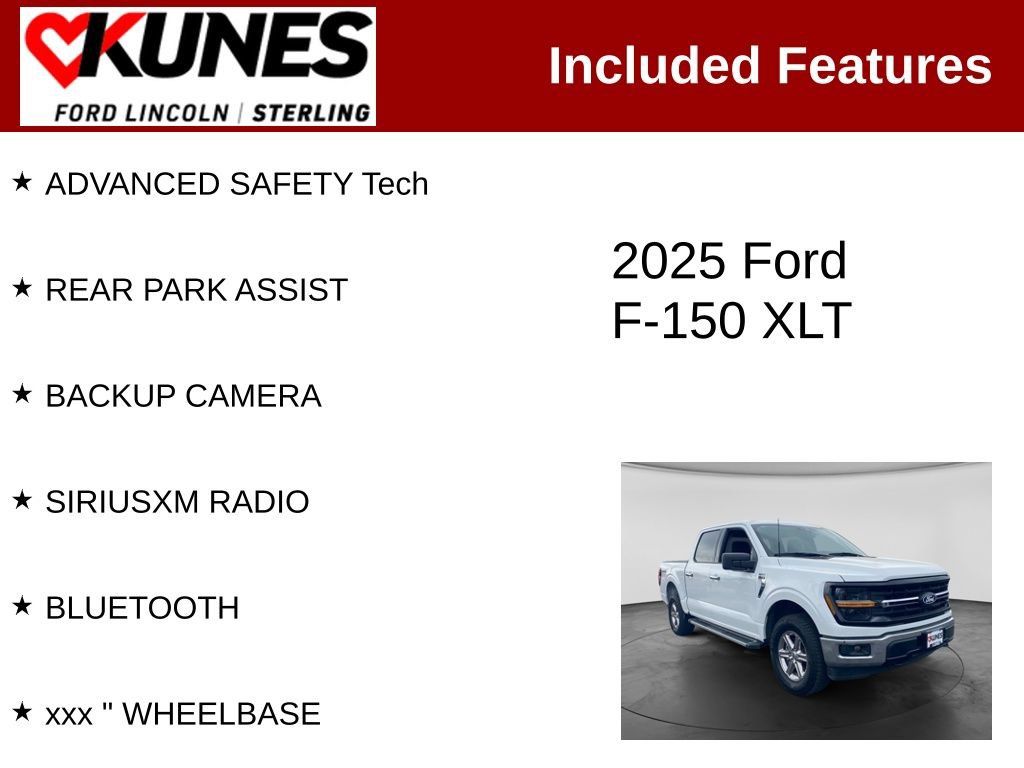 Used 2025 Ford F150 XLT w/ Equipment Group 301A Standard AWD/4WD image 2