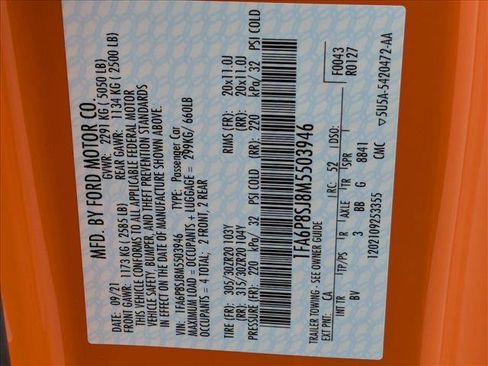 Used 2021 Ford Mustang Shelby GT500 w/ Technology Package image 23