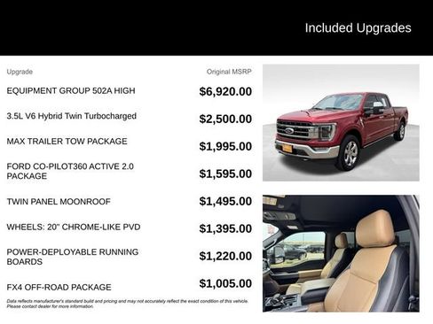 Used 2021 Ford F150 Lariat w/ Equipment Group 502A High AWD/4WD image 5