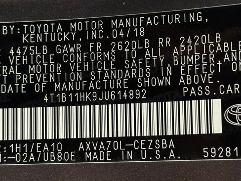 Used 2018 Toyota Camry SE w/ Accessory Appearance Package image 19