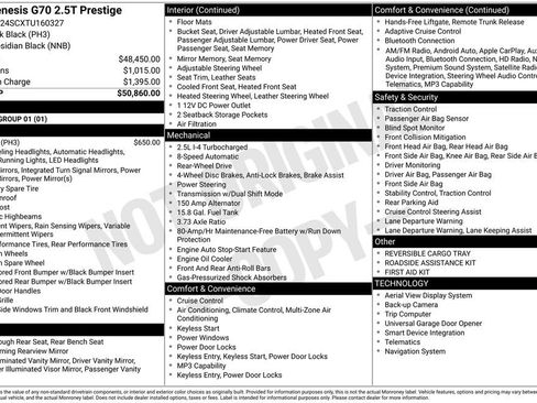Used 2026 Genesis G70 2.5T Prestige image 4
