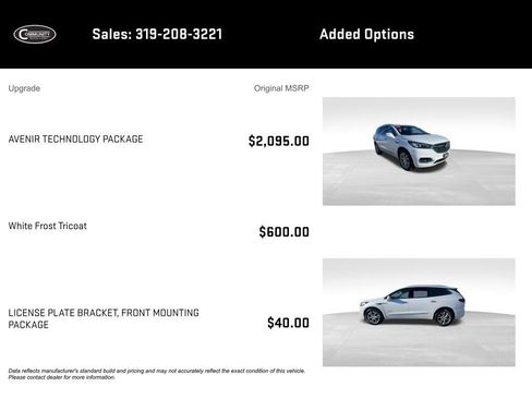 Certified 2020 Buick Enclave Avenir w/ Avenir Technology Package image 2