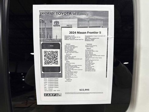 Used 2024 Nissan Frontier S w/ S Utility Package image 13