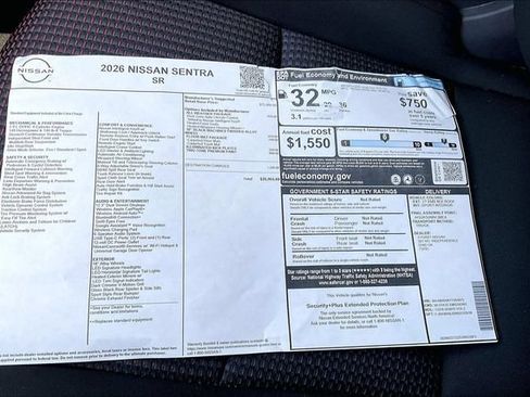 New 2026 Nissan Sentra SR w/ SR All Weather Package FWD image 22