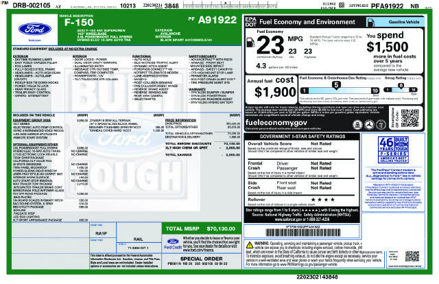 Used 2023 Ford F150 XLT w/ Equipment Group 302A High AWD/4WD image 21