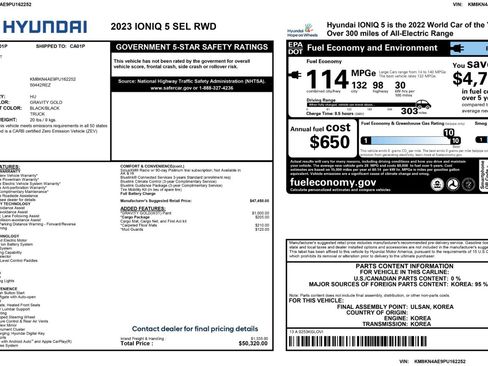 Used 2023 Hyundai Ioniq 5 SEL w/ Cargo Package image 52