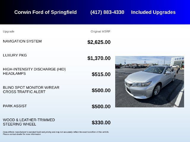 Used 2013 Lexus ES 350 w/ Luxury Pkg FWD image 5