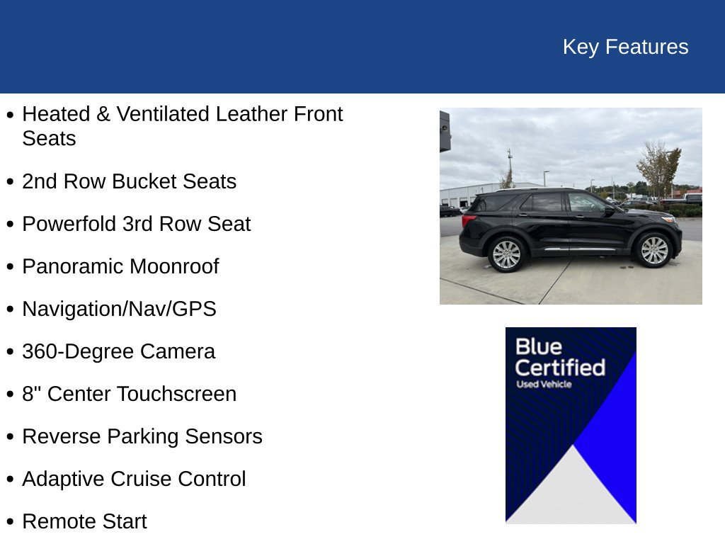 Certified 2023 Ford Explorer Limited w/ Equipment Group 301A RWD image 36