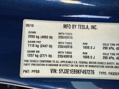 Used 2019 Tesla Model 3 Long Range AWD/4WD image 34