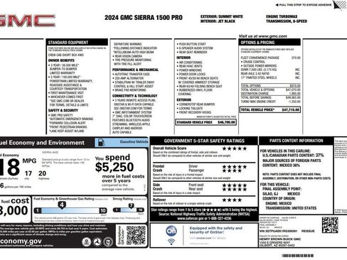 Used 2024 GMC Sierra 1500 Pro w/ Fleet Convenience Package AWD/4WD image 5