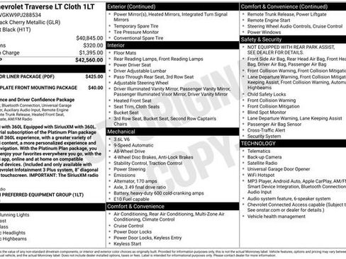 Certified 2023 Chevrolet Traverse LT w/ LPO, Floor Liner Package AWD/4WD image 24