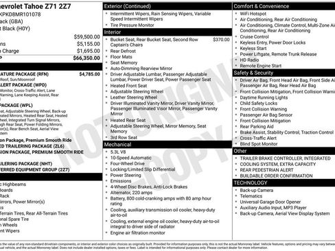 Used 2021 Chevrolet Tahoe Z71 w/ Z71 Signature Package image 16