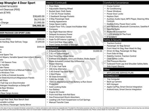 New 2026 Jeep Wrangler Unlimited Sport AWD/4WD image 3