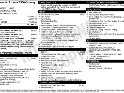 Used 2025 Chevrolet Express 3500 w/ Power Convenience Package image 10