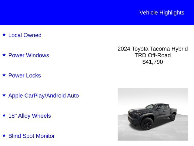 Used 2024 Toyota Tacoma TRD Off-Road AWD/4WD image 2