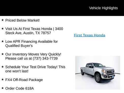 Used 2020 Ford F350 Lariat w/ FX4 Off-Road Package AWD/4WD image 10