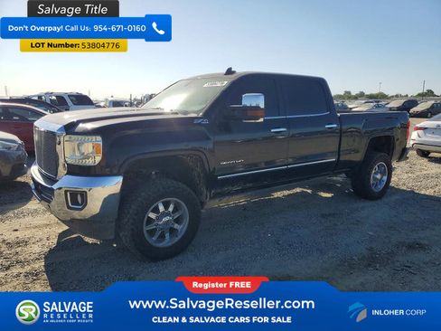 Used 2015 GMC Sierra 2500 SLT w/ Duramax Plus Package AWD/4WD image 1