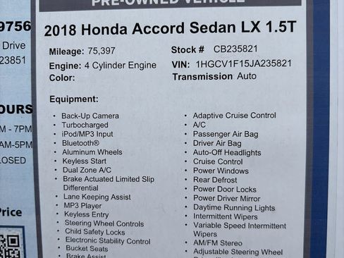 Used 2018 Honda Accord LX image 28