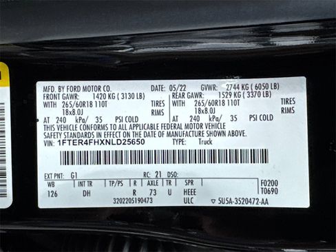 Used 2022 Ford Ranger Lariat w/ Equipment Group 501A High image 32