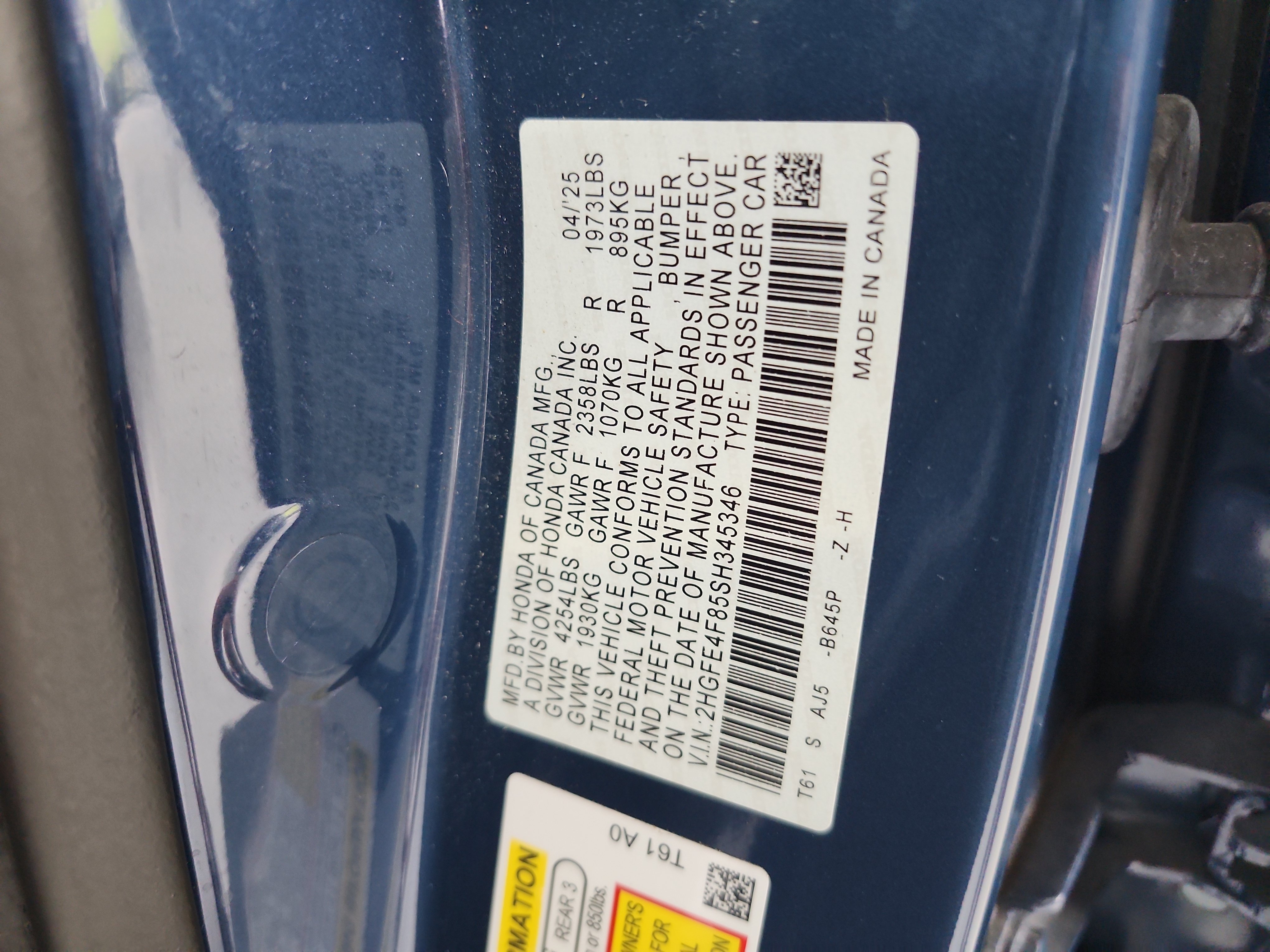 Certified 2025 Honda Civic Sport Touring image 23