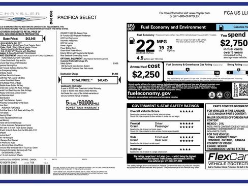 New 2026 Chrysler Pacifica Select image 2