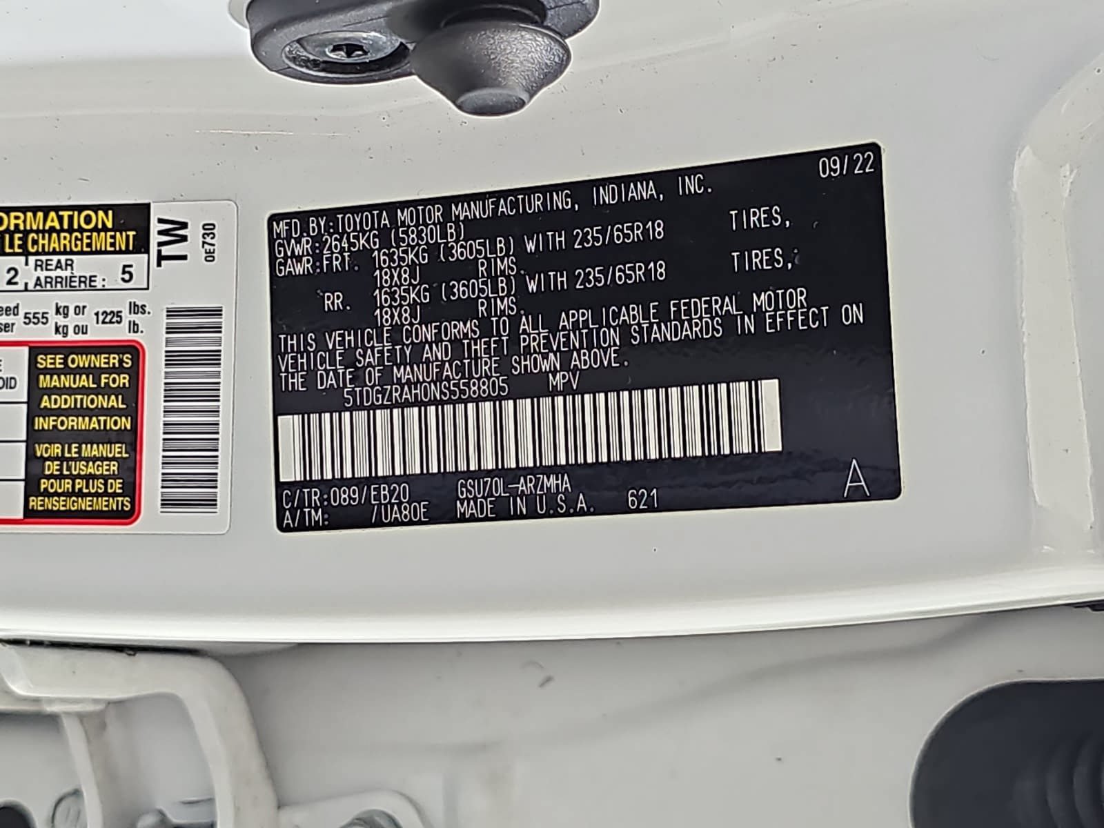 Used 2022 Toyota Highlander XLE FWD image 32