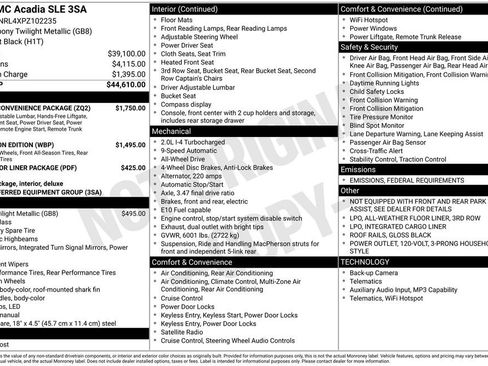 Used 2023 GMC Acadia SLE w/ Driver Convenience Package image 13