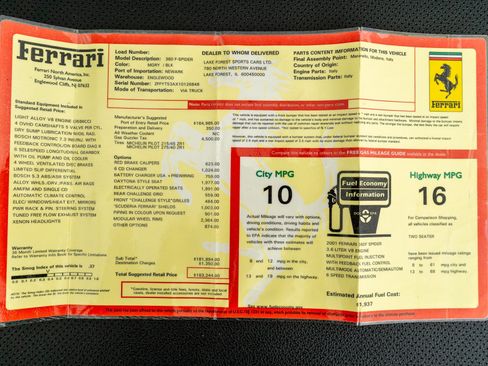 Used 2001 Ferrari 360 Spider image 24